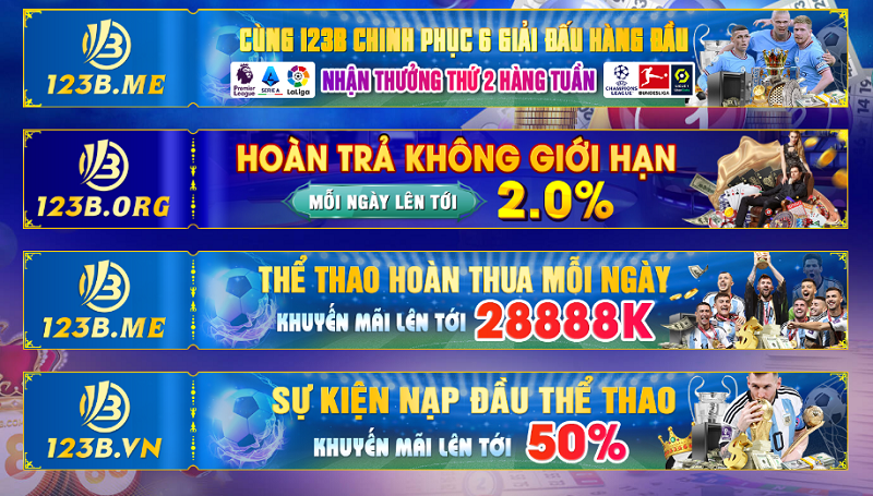 Tổng hợp những khuyến mãi 123B đặc biệt nhất 