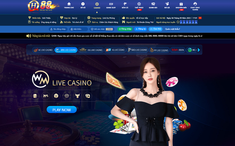 Thế giới Live Casino QH88 có những sản phẩm nổi bật nào?