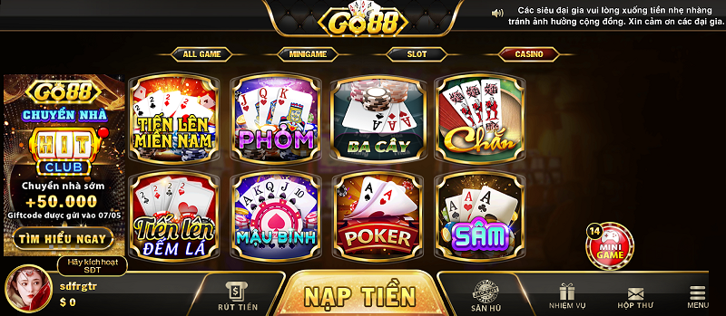 Game bài trí tuệ Phỏm đang gây bão trên hệ thống Go88