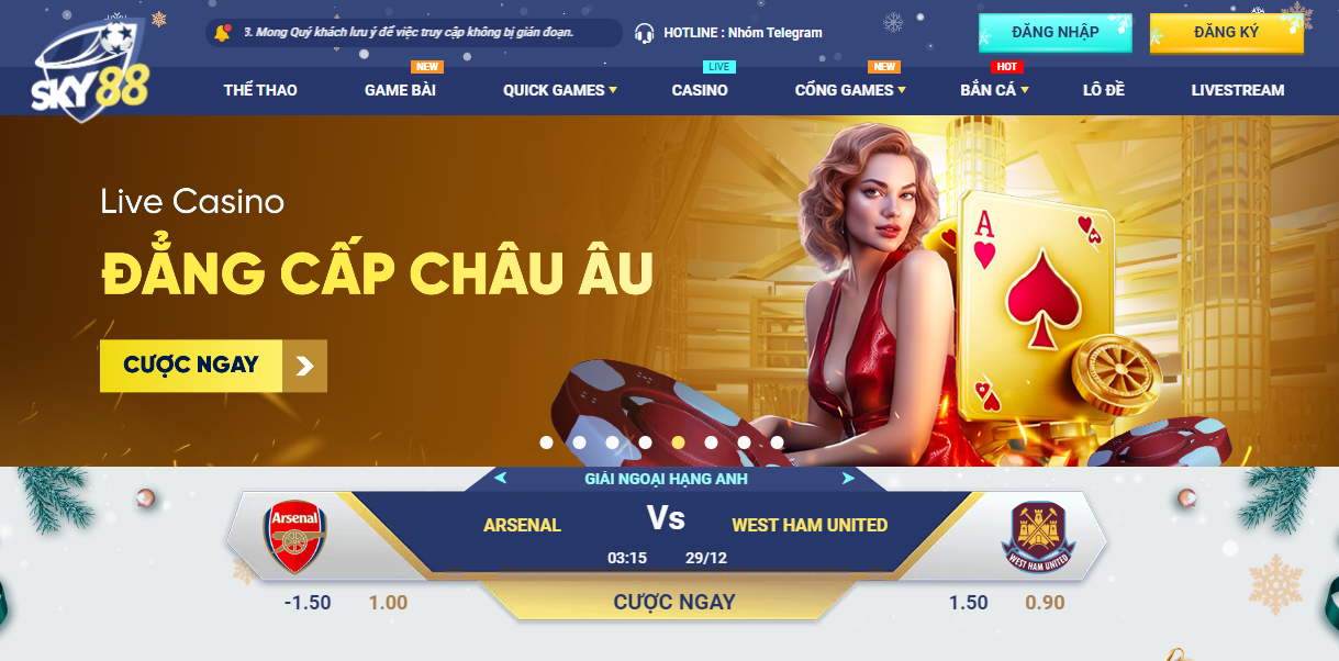 Bet thủ truy cập vào trang chủ cổng cược qua link dẫn để đăng nhập