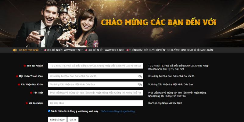 Đăng ký tài khoản I9bet dễ dàng khi truy cập đúng trang chủ chính thức