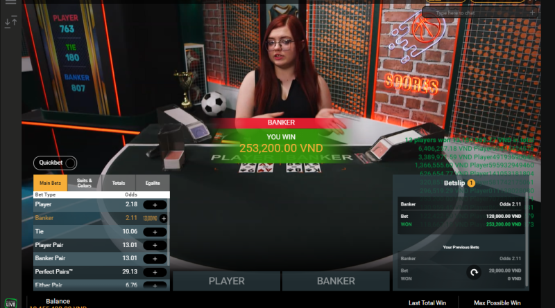 Bet on Baccarat Playtech – Kiếm tiền trong vài tay cược